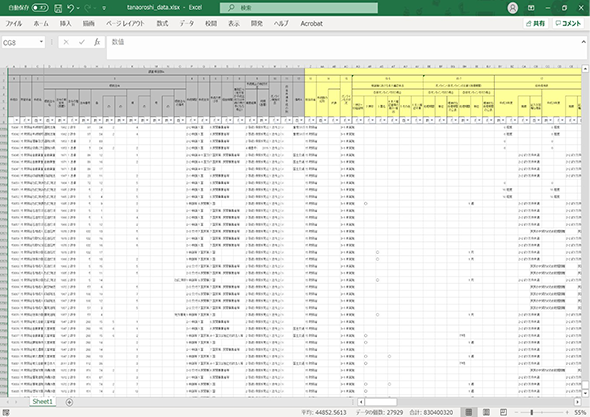 画像：調査票・データ管理は、扱いやすい「Excel」統一フォーマット